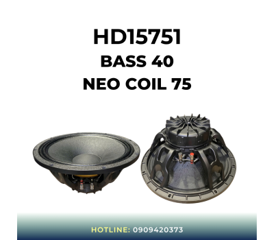 Loa Bass 40 Coil 75 HD15751 – Chính Hãng Từ Hosing, Nhập Khẩu Nguyên Kiện