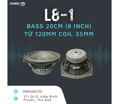 Bass L8-1 – Củ loa 8 inch từ 120mm, coil 35mm