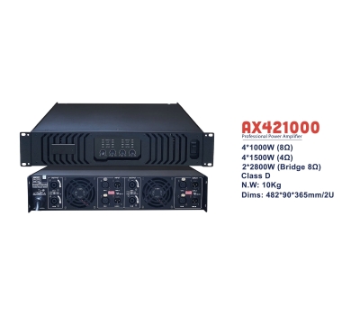 Main công suất 4 kênh AX421000 – Gọn nhẹ, mạnh mẽ